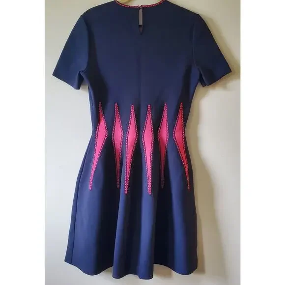 Alexander McQueen Womens Scuba Fit & Flare Mini Colorblock Dress Blue Hot  Pink S - www.rajagirimanappuram.com